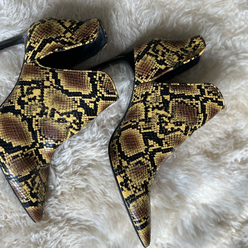 Zara Snake Print booties